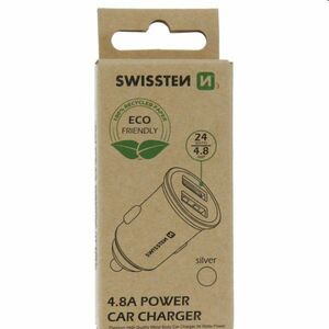 CL Adapter Swissten 2x USB 4, 8A, Ezüst kép