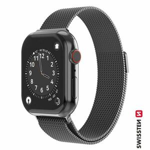 Swissten Milanese Loop karpánt Apple Watch 38-40, grafit fekete kép