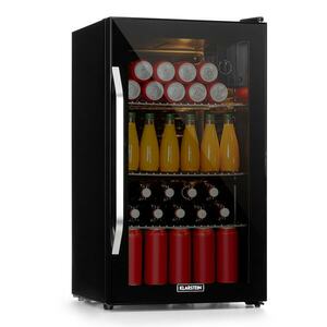 Klarstein Beersafe XXL Onyx, hűtőszekrény, E, LED, 3 fém rács, üvegajtó, ónix kép