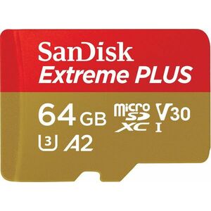 SanDisk microSDXC 64 GB Extreme PLUS + Rescue PRO Deluxe + SD adapter kép