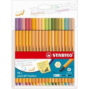 STABILO point 88, új színek, tok, 18 szín kép