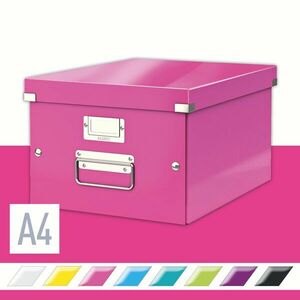 Leitz WOW Click & Store A4 28.1 x 20 x 37 cm, rózsaszín kép