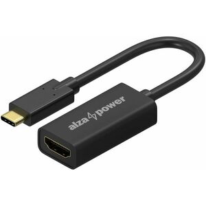 AlzaPower USB-C (M) - HDMI 2.0 4K 60Hz (F) 0, 1 m matt fekete kép