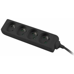 PremiumCord Hosszabbító kábel 230 V, 2 m, 4 csatlakozóaljzat, fekete kép