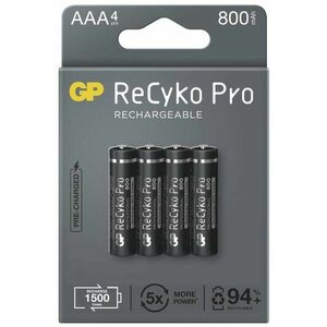 Újratölthető akkumulátor GP ReCyko Pro Professional AAA (HR03), 4 db kép