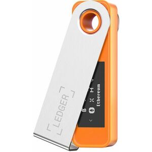 Ledger Nano S Plus BTC Orange Crypto Hardware Wallet kép