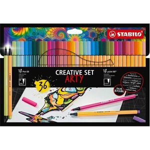 STABILO CREATIVE SET ARTY - Pen 68, point 88, tok, 36 db kép