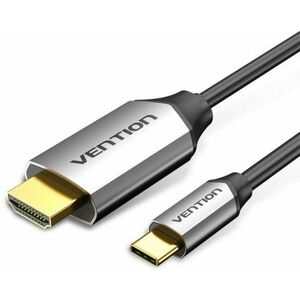 Vention USB-C to HDMI Cable 1m Black Aluminum Alloy Type kép