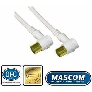 Mascom antennakábel 7274-030, ferde IEC csatlakozók 3m kép