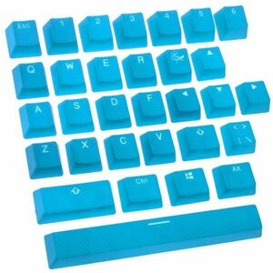 Ducky Rubber Keycap Set, 31 billentyű, Double-Shot Backlight - kék kép