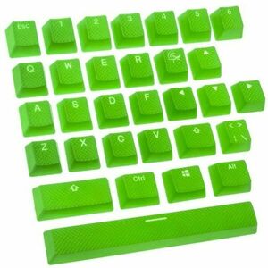 Ducky Rubber Keycap Set, 31 billentyű, Double-Shot Backlight - zöld kép