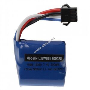 Helyettesítő modell / RC Akku 7.4V, Li-Ion, 600mAh, SM-4P csatlakozó kép