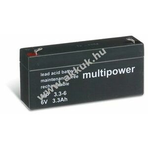 Powery ólom akku (multipower) MP3, 3-6 helyettesíti Panasonic LC-R063R4P 6V 3, 3Ah kép