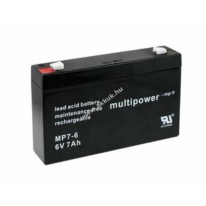 Powery ólom akku (multipower) MP7-6 helyettesíti Panasonic LC-R067R2P 6V 7Ah kép
