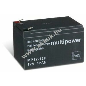 Powery ólom akku (multipower) MP12-12B VDS min. helyettesíti Panasonic LC-RA1212PG1 12V 12Ah kép