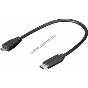 Goobay USB kábel 2.0 (micro USB) B -> USB-C 3.1 csatlakozó - 20cm kép