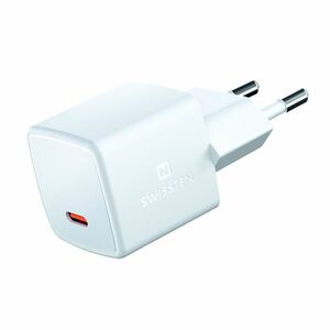 Mini Adapter Swissten GaN USB-C 25W POWER DELIVERY, fehér kép