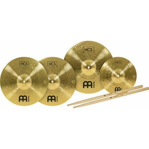 Meinl HCS1314+10S Cymbals HCS Bonus Pack 10/13/14 + 5A Sticks Cintányérszett kép