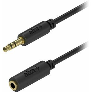 AlzaPower Core Audio 3, 5 mm Jack (M) to 3, 5 mm Jack (F) 2 m fekete kép