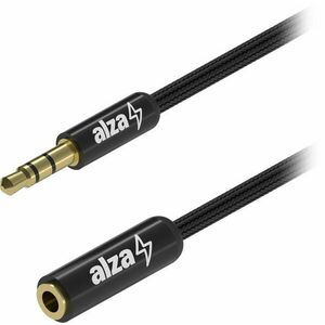 AlzaPower AluCore Audio 3, 5 mm Jack (M) to 3, 5 mm Jack (F) 1 m fekete kép