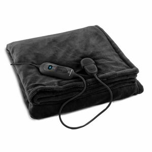 Klarstein Columbo XL melegítő takaró, 120 W, mosható, 180x130 cm, mikroplüss, fekete kép