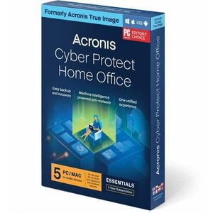 Acronis Cyber Protect Home Office Essentials 5 PC-re 1 évre (elektronikus licenc) kép
