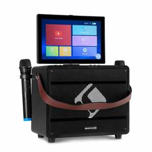 Auna Pro Spin 8, karaoke rendszer, 12, 1", érintőképernyő, 2 UHF mikrofon, WiFi, BT, USB, SD, HDMI kép