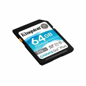 KINGSTON Canvas Go! Plus SD Memóriakártya, 64GB (SDG3/64GB) kép
