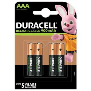 Duracell újratölthető AAA akku HR03, DX2400 900mAh 4db/csomag kép