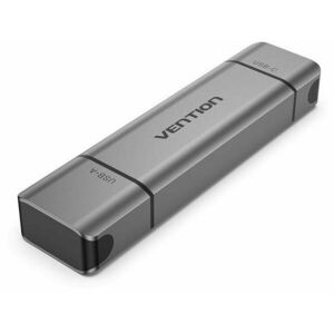 Vention 2-in-1 USB 3.0 A+C Card Reader(SD+TF) Gray Dual Drive Letter Aluminum Alloy Type kép