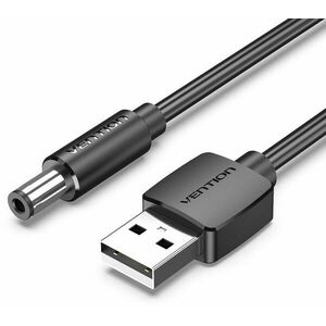 Vention USB to DC 5.5mm Power Cord 1M Black Tuning Fork Type kép