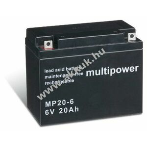 Ólom akku 6V 20Ah (Multipower) típus MP20-6 kép