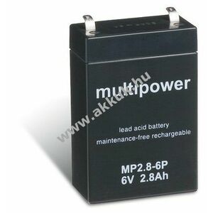 Ólom akku 6V 2, 8Ah (Multipower) típus MP2, 8-6P kép