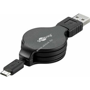 Goobay micro USB B 2.0 és USB A 2.0 feltekerhető kábel - Kiárusítás! - A készlet erejéig! kép