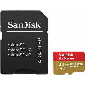 SanDisk MicroSDHC 32GB Extreme + SD adaptér kép