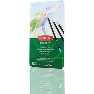 DERWENT Academy Pastel Colour Pencils fémdobozban, hatszögletű, 12 szín kép