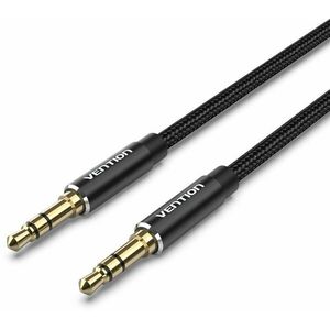 Vention Cotton Braided 3, 5 mm Male to Male Audio Cable 3 m Black Aluminum Alloy Type kép