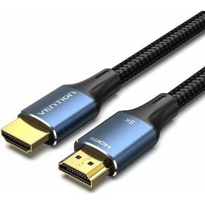 Vention Cotton Braided HDMI-A Male to Male HD Cable 8K 1, 5 m Blue Aluminum Alloy Type kép