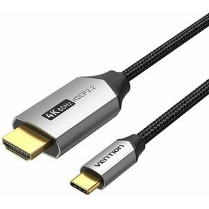 Vention Cotton Braided USB-C to HDMI Cable 1 m Black Aluminum Alloy Type kép