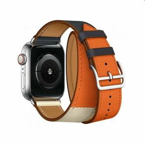 Óraszíj borjúbőr (dlhý) COTEetCI Apple Watch 38/40/41m, kék/narancssárga kép