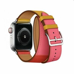 Óraszíj borjúbőr (dlhý) COTEetCI Apple Watch 42/44/45mm, narancssárga/rózsaszín kép