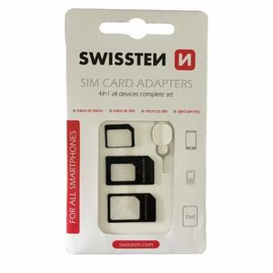 Sada SIM adaptérov + ihla Swissten, 4v1 kép
