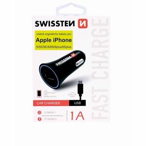 Autós töltő Swissten Micro-USB kábellel eredeti Lightning kábellel MD818 kép