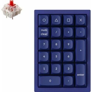Keychron QMK Q0 Hot-Swappable Number Pad RGB Gateron G Pro Red Switch Mechanical - Blue Version kép