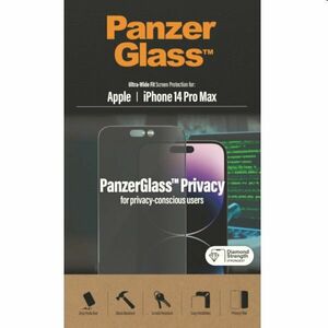 Védőüveg PanzerGlass UWF Privacy AB for Apple iPhone 14 Pro Max, fekete kép