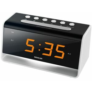 Sencor SDC 4400W ébresztőóra USB töltővel (35048704) ezüst-fekete kép