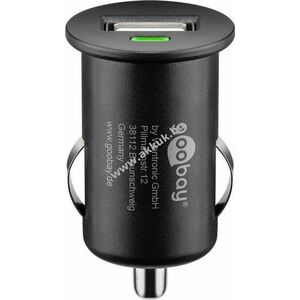 Goobay autós USB mini töltőadapter, 1A, fekete, - Kiárusítás! - A készlet erejéig! kép