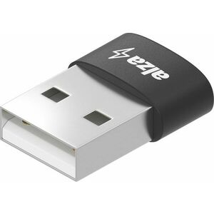AlzaPower USB-A (M) - USB-C 2.0 (F) fekete kép