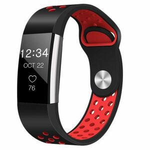 BStrap Silicone Sport (Small) szíj Fitbit Charge 2, black/red (SFI003C07) kép