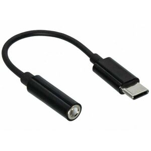 OEM adapter USB C(M) - jack 3, 5, fejhallgató + mikrofon, fekete kép